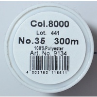Madeira Aerofil 300m, No.35 EXTRA STRONG THREAD, Colour 8000 BLACK
