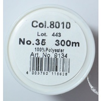 Madeira Aerofil 300m, No.35 EXTRA STRONG THREAD, Colour 8010 WHITE