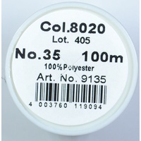 Madeira Aerofil No.35 Extra Strong Thread 100m Colour  8020, OFF WHITE