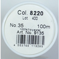 Madeira Aerofil No.35 Extra Strong Thread 100m Colour  8220, PALE YELLOW