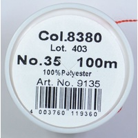 Madeira Aerofil No.35 Extra Strong Thread 100m Colour  8380, BRIGHT RED