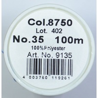 Madeira Aerofil No.35 Extra Strong Thread 100m Colour  8750, MEDIUM BLUE