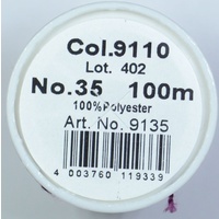 Madeira Aerofil No.35 Extra Strong Thread 100m Colour  9110, EGGPLANT