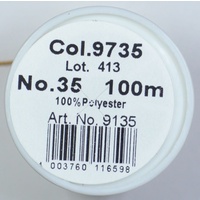 MADEIRA AEROFIL No.35 EXTRA STRONG THREAD 100m Colour  9735, TAWNY BROWN
