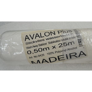 Madeira Avalon Plus Washaway Embroidery Stabilizer 50cm Wide Per 25m Roll