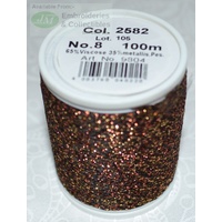 Madeira Glamour 8 Thread #2582 COPPER, 100m Embroidery, Crochet