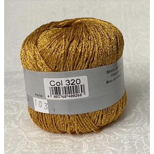 Madeira Metallised Nora Knitting & Crochet Yarn, 100m Colour 320 Dark Gold