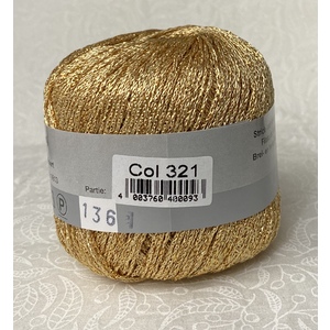 Madeira Metallised Nora Knitting & Crochet Yarn, 100m Colour 321 ROSE GOLD