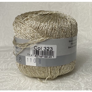 Madeira Metalized Nora Knitting & Crochet Yarn, 100m Colour 323 WHITE GOLD
