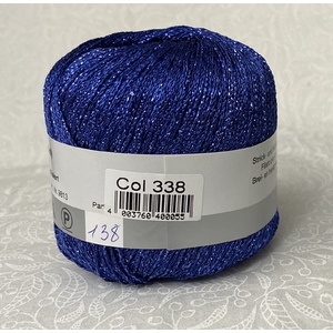 Madeira Metallised Nora Knitting & Crochet Yarn, 100m Colour 338 SAPPHIRE BLUE