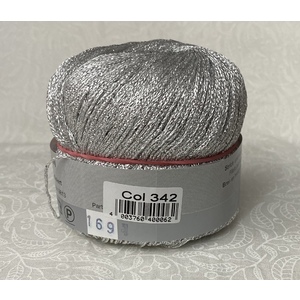 Madeira Metallised Nora Knitting & Crochet Yarn, 100m Colour 342 SILVER