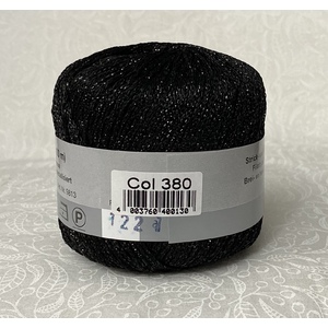 Madeira Metalized Nora Knitting & Crochet Yarn, 100m Colour 380 JET BLACK