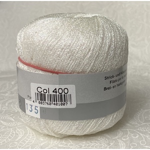 Madeira LAME Crochet & Knitting Yarn, 175m Colour 400 PRISM WHITE