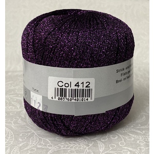 Madeira LAME Crochet & Knitting Yarn, 175m Colour 412 PETUNIA