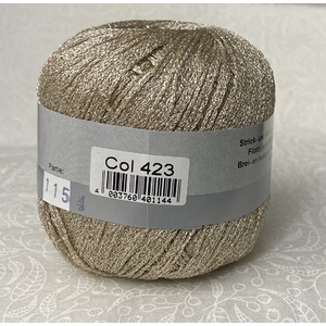 Madeira LAME Crochet & Knitting Yarn, 175m Colour 423 WHITE GOLD