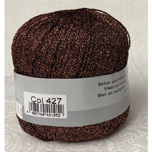 Madeira LAME Crochet & Knitting Yarn, 175m Colour 427 COPPER