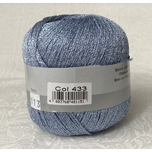 Madeira LAME Crochet & Knitting Yarn, 175m Colour 433 BLUE GREY
