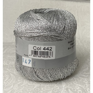 Madeira LAME Crochet & Knitting Yarn, 175m Colour 442 SILVER