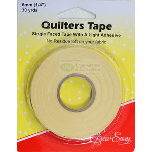 Sew Easy Quilters Tape 1/4" (6mm) x 30 Yards, Single Faced