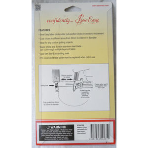 Sew Easy Fabric Circle Cutter, 30mm to 330mm Diameter, Perfect Circle Cutter