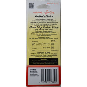 Sew Easy 45mm Rotary EDGE PERFECT Blade for Perforations, 45mm Fits Most Major Brands