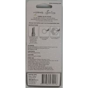 Sew Easy Fabric Glue Sticks, 2pc x 3gram, Twist & Store, Dries Clear Neat & Tidy