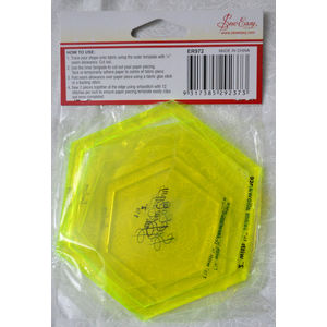 Sew Easy Hexagon Template Set, 1 1/4", 1 1/2", 2" Inner & Outer, 6 Piece Set