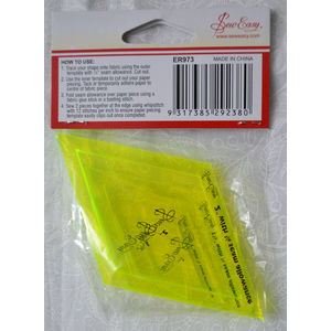 Sew Easy Diamond Template Set, 1", 1 1/2", 2" Inner & Outer, 6 Piece Set