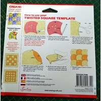 Sew Easy Twisted Square Template, 6 1/2" x 6 1/2", Web Demo Available