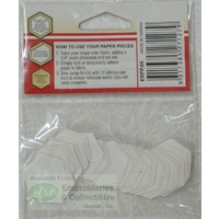 Sew easy Paper Hexagon Pieces 1/2", Packet of 100