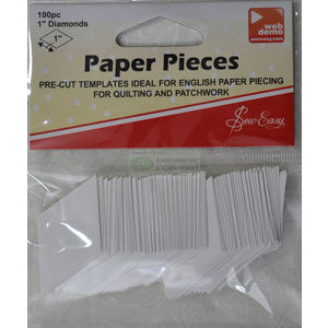 Sew easy Paper Diamond Pieces 1", Packet of 100