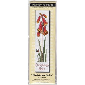 Country Threads CHRISTMAS BELLS Book Mark Cross Stitch Kit #FJ-009