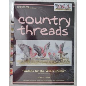 Country Threads Galahs By The Water Pump Cross Stitch Kit 20 x 44cm 14ct Aida
