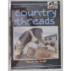 Country Threads READY FOR WORK Cross Stitch Kit 26 x 34cm 14ct Aida #FJ-1049