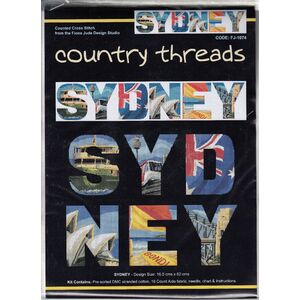 SYDNEY Country Threads Cross Stitch Kit, 16.5 x 82cm, FJ-1074