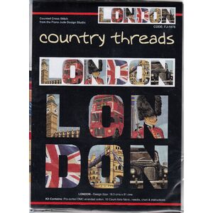 LONDON Country Threads Cross Stitch Kit, 16.5 x 81cm, FJ-1076