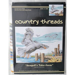 Country Threads Seagull's Take-Away Cross Stitch Kit 34 x 44cm 14ct Aida #FJ-1089