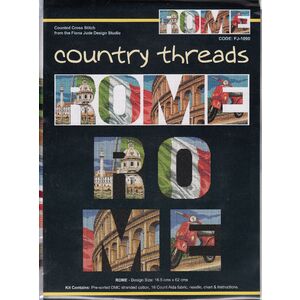 ROME Country Threads Cross Stitch Kit, 16.5 x 62cm, FJ-1090