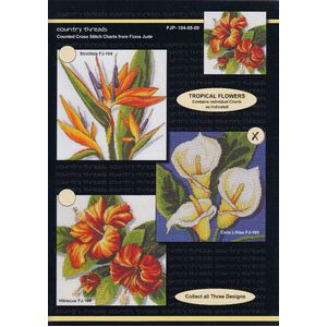 Calla Lillies Counted Cross Stitch CHART by Country Threads FJP-105