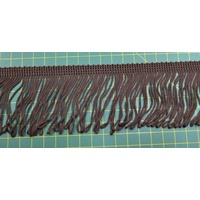 Fringing 65mm Brown Loop Rayon Fring Sash Fring, Fabric Embellishments Per Metre