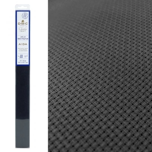 DMC 14 Count (5.5pts/cm) BLACK Aida Cloth 15" x 18" (38.1cm x 45.7cm)