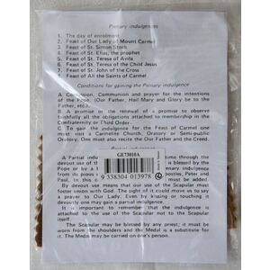 Brown Scapular with Embroidery and Leaflet