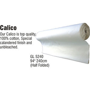 Calico 100% Unbleached Calandered Cotton 94in wide (238cm) Per Metre, premium choice
