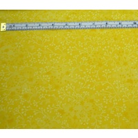 Flutter Tone on Tone Cotton Blender Fabric, VIBRANT YELLOW, 110cm Wide x 50cm