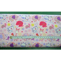 Safari Baby Light Pink 137cm Wide, Sew Easy Kids Collection 100% Cotton Fabric 71cm REMNANT