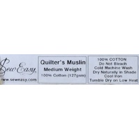 90cm REMNANT Quilters Muslin OFF WHITE 147cm Wide, Medium Weight