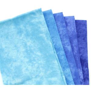 Blues Fat Quarter Pack Tone on Tone By Sew Easy, 5 Fat Quarters Per Pack