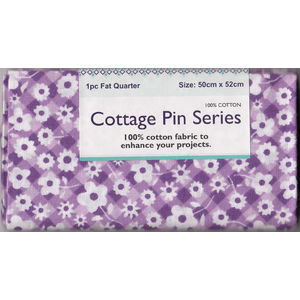 Cottage Pin Series Fat Quarter, 50 x 52cm, Quilt Fabric, 100% Cotton, Purple