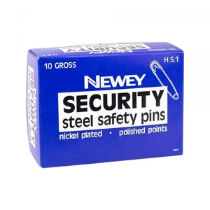 Newey Bulk Safety Pins 28mm, Nickle Plated Steel, 10 Gross Box
