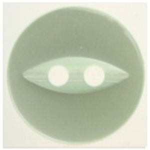 Hemline / Vizzy Buttons Fish Eye 2 Hole 11mm, Pack of 13, LIME GREEN